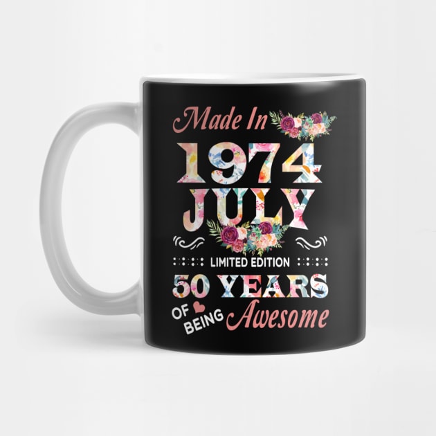 July Flower Made In 1974 50 Years Of Being Awesome by Kontjo